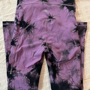lululemon athletica Leggings - Purple and Black Tie-Dye